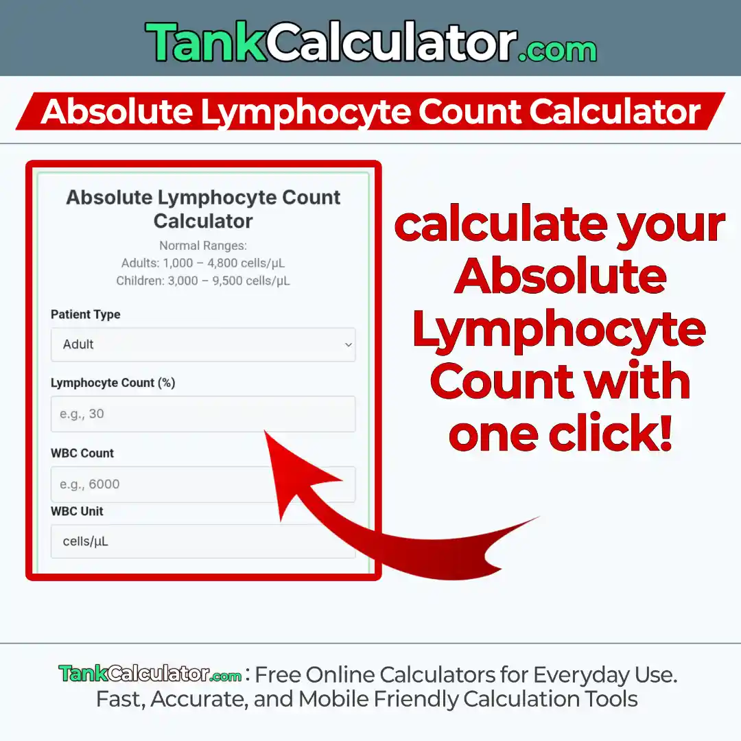 Absolute Lymphocyte Count Calculator