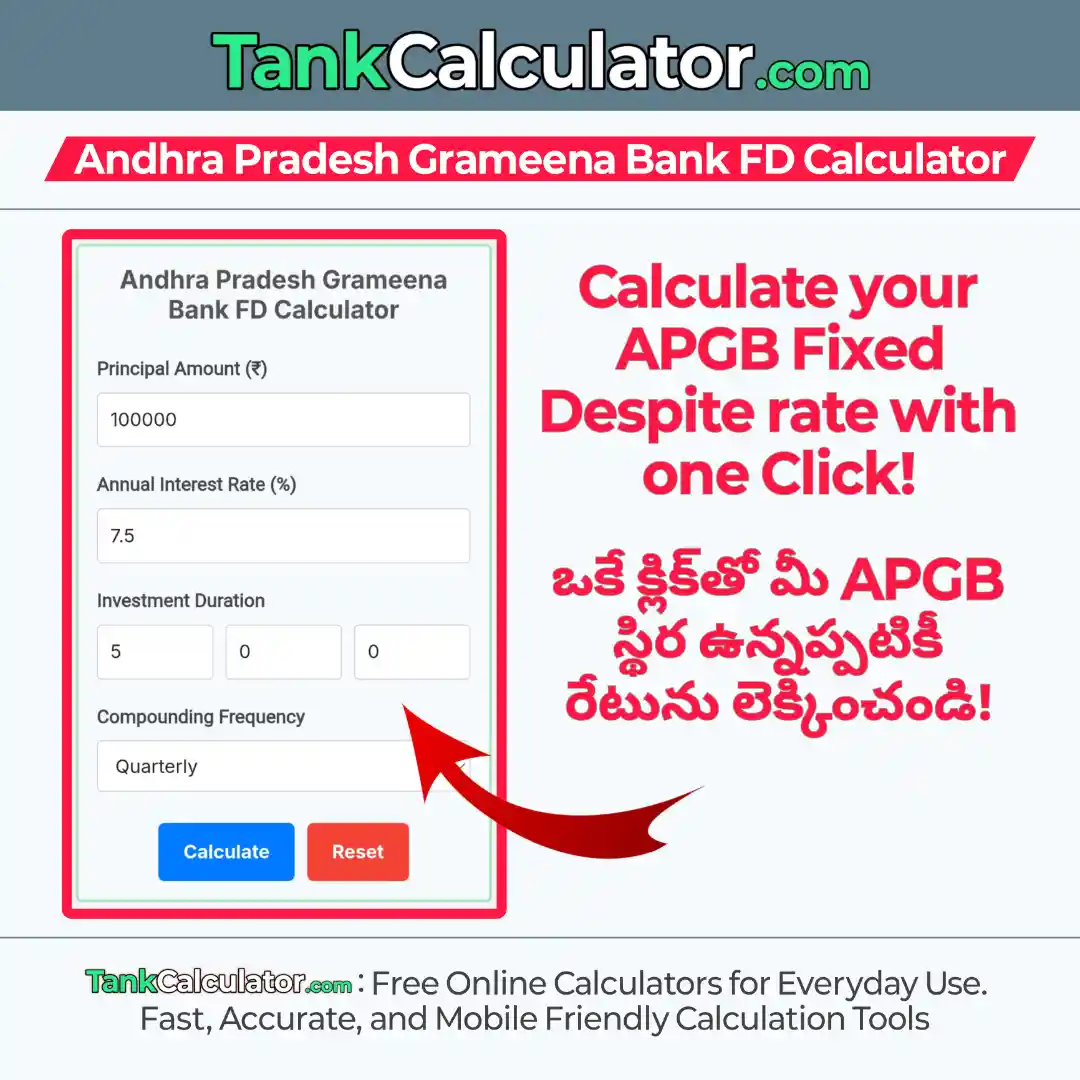 Andhra Pradesh Grameena Bank FD Calculator